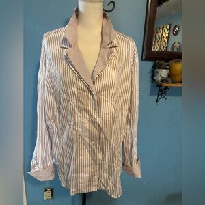 Jones New York, Signature Woman, Striped, Blouse